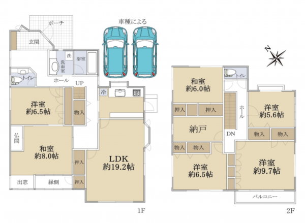 和泉市弥生町、中古一戸建ての間取り画像です