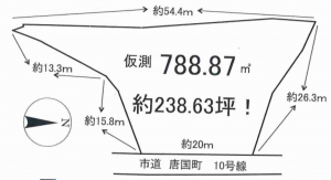 和泉市唐国町、土地の間取り画像です