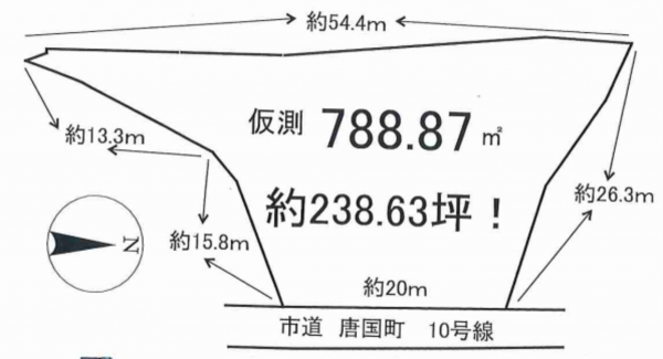 和泉市唐国町、土地の間取り画像です