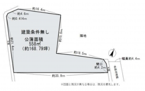 岸和田市西之内町、土地の間取り画像です
