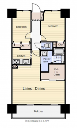 和泉市伏屋町、マンションの間取り画像です