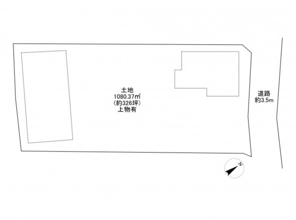 岸和田市岡山町、土地の間取り画像です