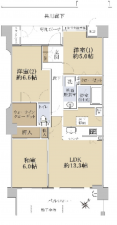 岸和田市野田町、マンションの間取り画像です