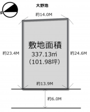 和泉市鶴山台、土地の間取り画像です