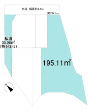 和泉市尾井町、土地の間取り画像です