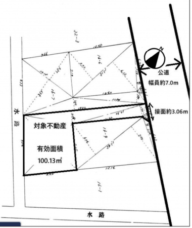 岸和田市加守町、土地の間取り画像です