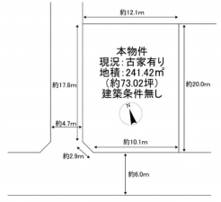 和泉市唐国町、土地の間取り画像です
