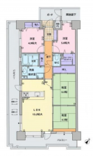 岸和田市加守町、マンションの間取り画像です