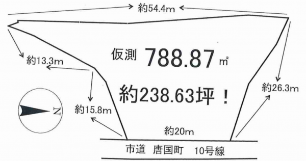 和泉市唐国町、土地の間取り画像です
