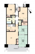 和泉市和気町、マンションの間取り画像です
