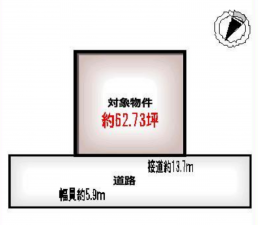 岸和田市上松町、土地の間取り画像です
