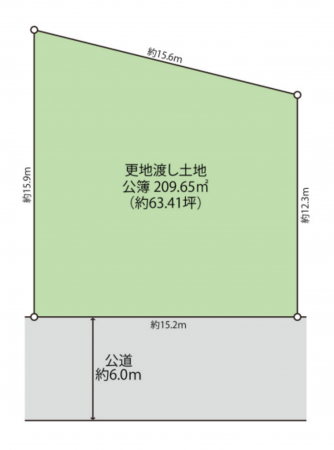 和泉市鶴山台、土地の間取り画像です