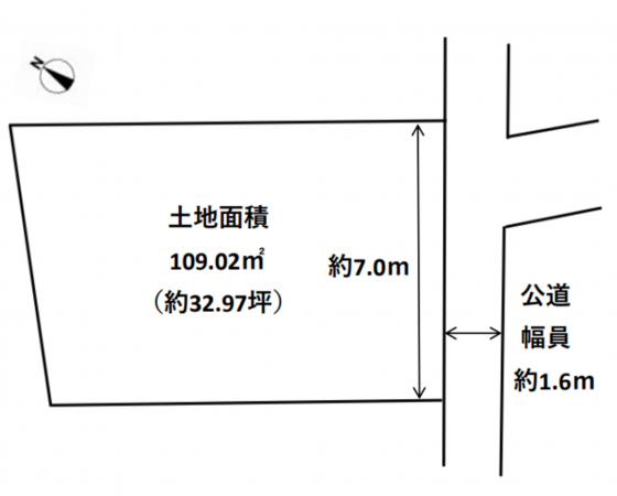 岸和田市五軒屋町、土地の間取り画像です
