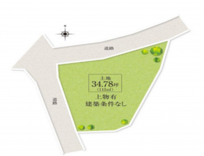 岸和田市土生町、土地の間取り画像です