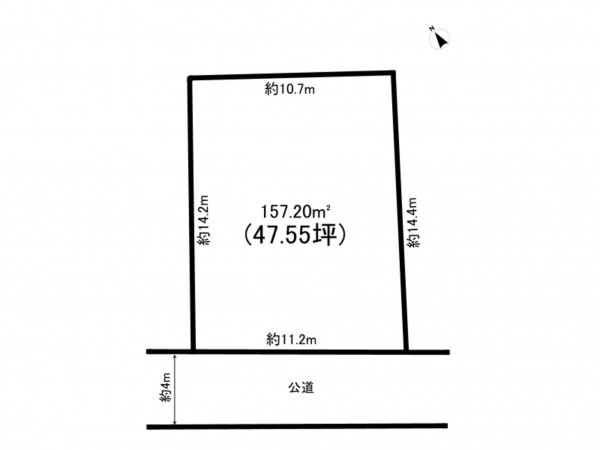 多賀城市伝上山、土地の間取り画像です