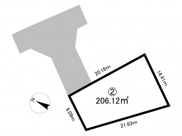 仙台市宮城野区岩切、土地の間取り画像です