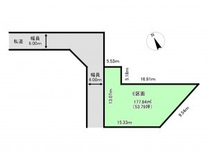 仙台市宮城野区福室、土地の間取り画像です