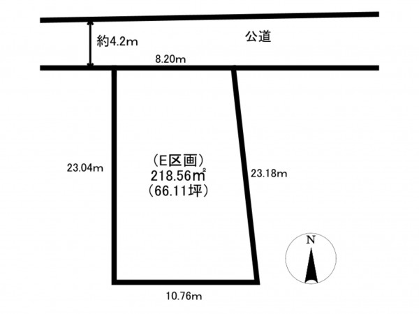 多賀城市新田、土地の間取り画像です