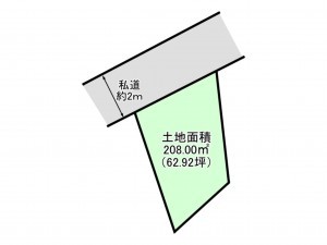 仙台市宮城野区岩切、土地の間取り画像です