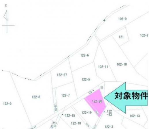 仙台市宮城野区岩切、土地の間取り画像です