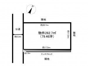 仙台市宮城野区安養寺、土地の間取り画像です