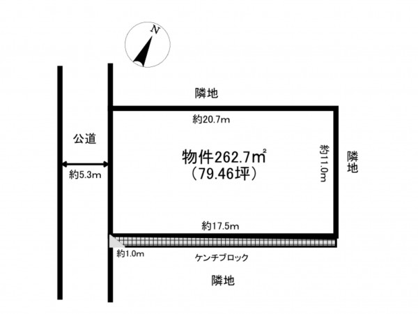 仙台市宮城野区安養寺、土地の間取り画像です