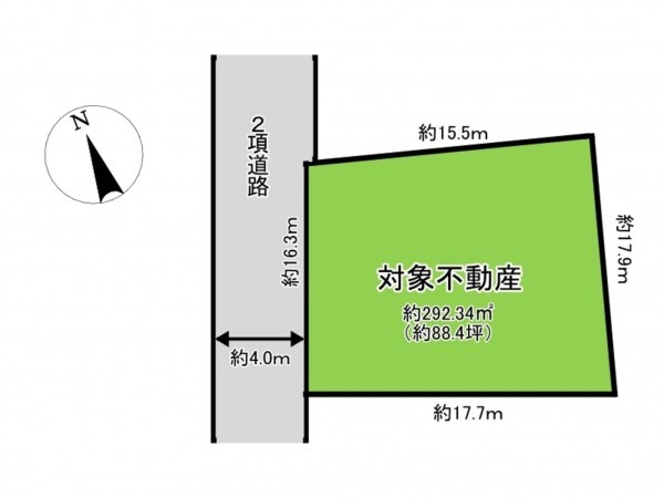 多賀城市大代、土地の間取り画像です