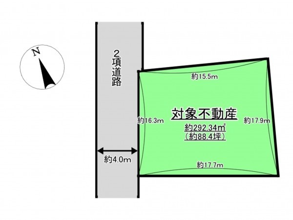 多賀城市大代、土地の間取り画像です