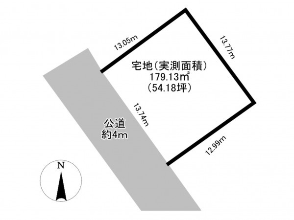 多賀城市桜木、土地の間取り画像です