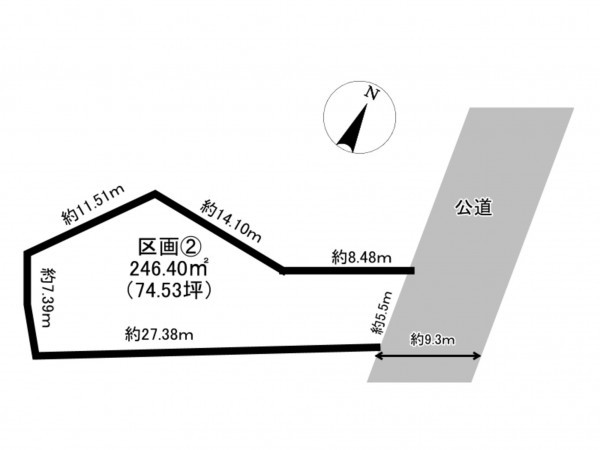 多賀城市大代、土地の間取り画像です