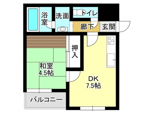 仙台市宮城野区福室、マンションの間取り画像です