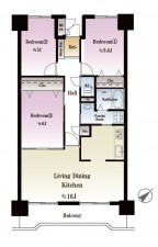 仙台市宮城野区宮城野、マンションの間取り画像です