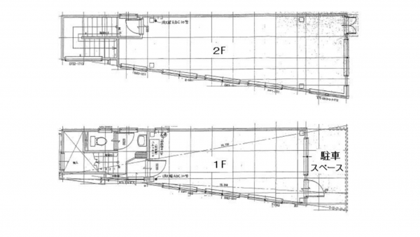 仙台市宮城野区蟹沢、収益物件/事務所の間取り画像です