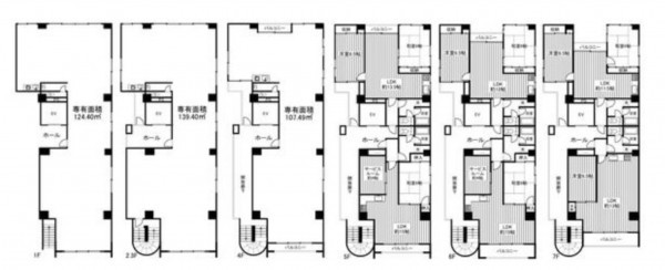 仙台市宮城野区榴岡、収益物件/ビルの間取り画像です