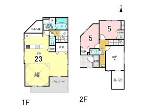 仙台市宮城野区萩野町、新築一戸建ての間取り画像です
