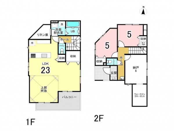 仙台市宮城野区萩野町、新築一戸建ての間取り画像です