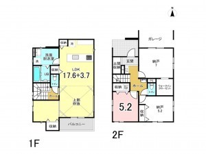 仙台市宮城野区萩野町、新築一戸建ての間取り画像です