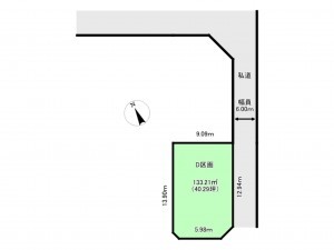 仙台市宮城野区福室、土地の間取り画像です