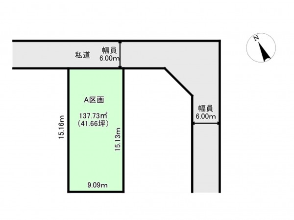 仙台市宮城野区福室、土地の間取り画像です