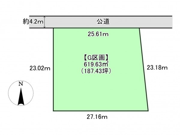 多賀城市新田、土地の間取り画像です