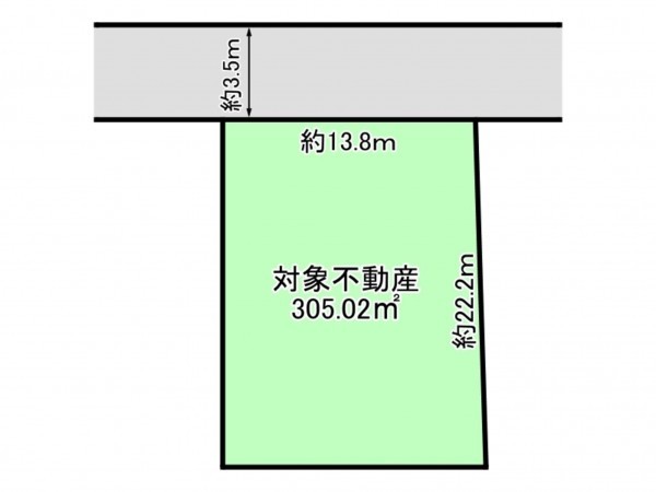 仙台市宮城野区鶴ケ谷、土地の間取り画像です