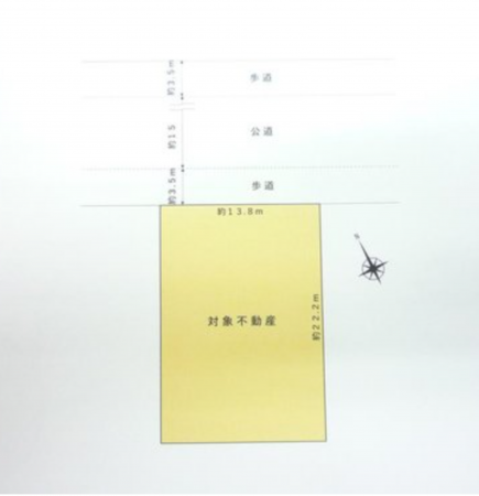 仙台市宮城野区鶴ケ谷、土地の間取り画像です