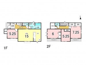 多賀城市丸山、新築一戸建ての間取り画像です