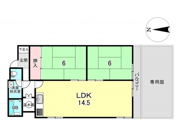 仙台市宮城野区五輪、マンションの間取り画像です