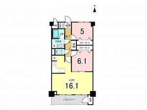 仙台市宮城野区榴岡、マンションの間取り画像です