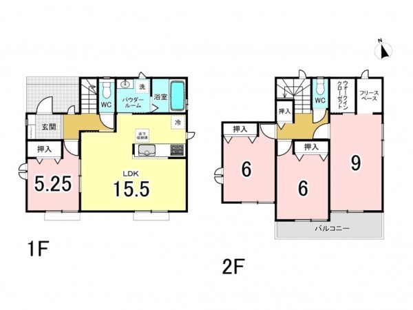 多賀城市新田、新築一戸建ての間取り画像です