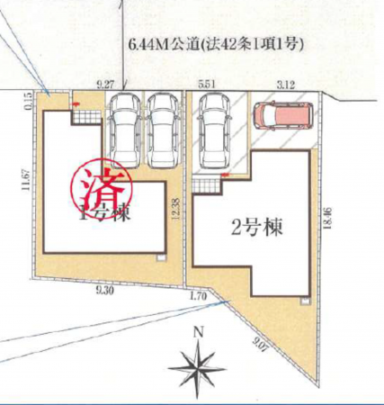 仙台市宮城野区中野、新築一戸建ての画像です