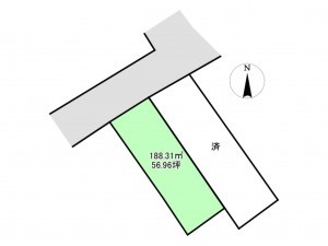 仙台市宮城野区燕沢東、土地の間取り画像です