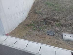 多賀城市笠神、土地の前面道路を含む現地写真画像です