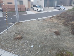 多賀城市笠神、土地の前面道路を含む現地写真画像です